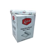 Roll-Up Tek Kullanımlık Laminelli Kağıt Masa Örtüsü-Zeytin Desenli-100x150 Cm-16 Yaprak-20 Rulo/Koli
