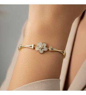 XUPİNG JEWELRY YAPRAK NOKTA  TAŞLI  MODEL BİLEKLİK