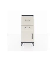 Arges Komodin Tek Raflı 2 Çekmeceli Tek Kapaklı 44x30x106 Antrasit-Aytaşı