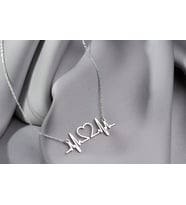 Kalp Ritmi Kolye, Kadın Kolye, Şanslı Charm Kolye, Zarif Kolye, Minimalist Kolye
