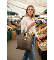 Kapsül Çanta Omuz Çantası Alışveriş Çantası Shopping Bag İnce Paraşüt Kumaş