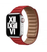 E2M Apple Watch 42-44mm KRD-14 Deri Kırmızı Kordon