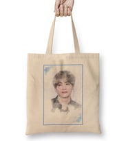 Bts Tae Watercolor Bts Army Kpop Gift BT21 Bez Çanta Uzun Saplı