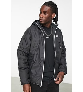 Nike Therma Fit Reversible Hooded Puffer Jacket Erkek Kapüşonlu Dokuma Çift Taraflı Şişme Spor Ceket Siyah