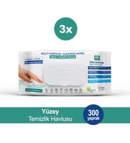 Deep Fresh Yuzey Temizlik Havlusu 100 lü Beyaz Sabun Kokulu x 3 Adet
