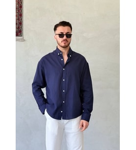 Erkek Oversize Fresh Keten Yazlık Gömlek