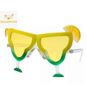 Mey İthalat® Margarita Bardak Şeklinde Parti Gözlüğü Sarı 16x8 cm