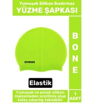Premium Su Geçirmez Elastik Yumuşak Yüzücü Havuz Deniz Yüzme Şapkası Silikon Bone 1 Adet