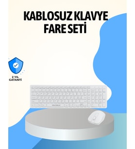 2.4 Ghz Wireless Kablosuz Klavye Mouse Seti Tv Pc Uyumlu