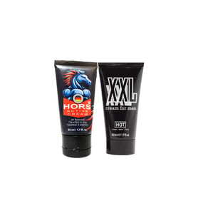 Hors Active Cream 4 Adet 50 ml Güçlü ve Hızlı Etkide Penis Sertleştirici Geciktirici Güç Kremi + Hot XXL Penis Enlargement Cream 50 ml Penis Büyütme Kremi