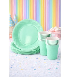Beysüs Mint Yeşili 8Li Tabak Bardak Set