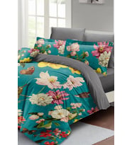 Çift Kişilik ( Lastikli Çarşaflı ) %100 Pamuk Saten Nevresim Takımı Rose Mix