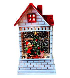 Wjl Ev Işıklı Kar Yağışlı Hediyelik Ith-Yıl-239