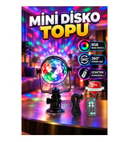 Uzaktan Kumandalı RGB 360° Döner Disko Projektör Işığı