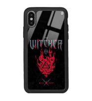 iPhone Xs Witcher 3 Fire Tasarımlı Glossy Telefon Kılıfı