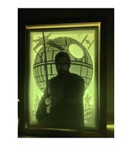 3d Gece Lambası - Light Box - Gölge Kutusu Obi-wan Kenobi (209 - Açık Ton)