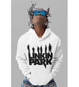 Linkin Park Rock Metal Müzik Grubu Baskılı Unisex Oversize Hoodie