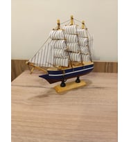 YELKENLİ AHŞAP GEMİ-DEKORATİF-MDL 1005-20 CM (Karışık)