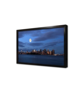 New York Gece Çerçeveli Mdf Tablo
