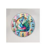 bilge Tasarım 2D GÖRÜNÜMLÜ BASKILI ÇOCUK ODASI Duvar Saati 30 x 30CM (Çok Renkli)