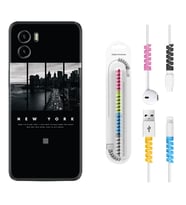Vivo Y15S Y32 Y33S Y51 Y53S Kılıf Kablo Koruma Spiral Silikon New York 1612