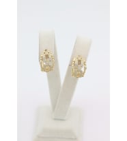 STİL İNCİSİ/XUPING JEWELRY ZİNCİR ŞEKİLLİ ZİRKON TAŞLI KÜPE (Altın Rengi)