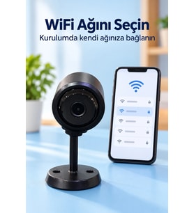 Mey İthalat® Telefon Bağlantılı WiFi Güvenlik Kamerası
