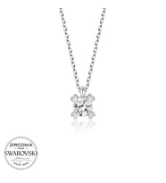 Swarovski Taşlı Gümüş Tektaş Bayan Kolye