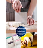 Hamur Kesme Aparatı Kesici Kazıyıcı Pasta Kek Şekillendiren Spatula