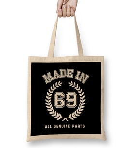 1969 Made In 69 All Genuine Parts Bez Çanta Uzun Saplı