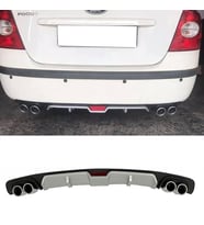 Ford Focus 2 Gri Difüzör 4 Krom Egzoz Görünümlü Difizör Arka Ek Body Kit 2004 - 2010