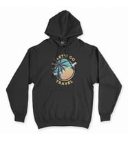Let's Go Travel Siyah Kapşonlu Sweatshirt Hoddie