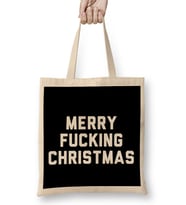 Merry Fucking Christmas Bez Çanta Uzun Saplı