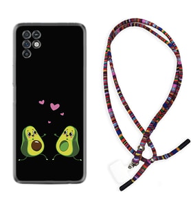 INFINIX Note 11 Pro Note 10 Hot 9 Play Kılıf Boyun Asklı Rasta Silikon Aşık Avokadolar 1642