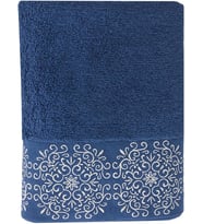 Lexroo Sty Sabre Nakışlı Lacivert Havlu 50X90