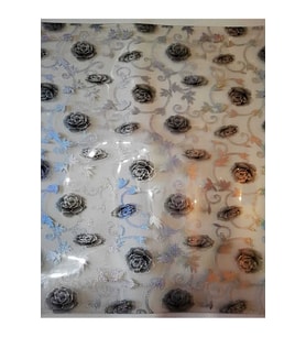ŞEFAF Masa Örtüsü 120cm X 140cm 1.8mm Pvc Masa Örtüsü Desenli Koruyuc (Çok Renkli)