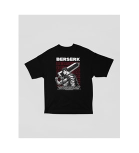 Berserk Guts Tasarım Baskılı Unisex Oversize Anime Dizi Karakter Tişört