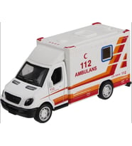 Oyuncak Metal Çek Bırak Ambulans 10 cm