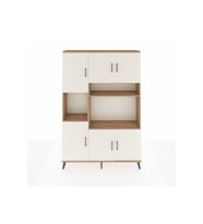 Arges Dolap 9 Raflı 6 Kapaklı 132x30x195 Çam-Aytaşı/Çam