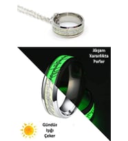 Yüzüklerin Efendisi Tungsten Güç Yüzüğü Kolye Glowing 1 adet (Gümüş)