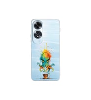 Oppo A60 ile uyumlu Splash ahtapot tasarımlı şeffaf silikon kılıf