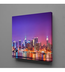 RENGARENK ŞEHİR KANVAS TABLO 180x180cm