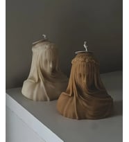 2'lü Art Decor Peçeli Kadın Büst Mum Seti Doğal Soya Mumu
