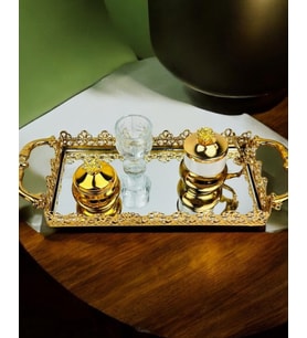 Eternal Damat Kahve Tepsisi (Gold)