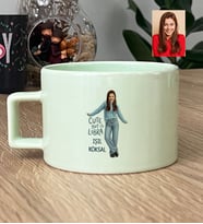 Kişiye Özel Karikatürlü Cute But Libra Terazi Burcu Lüks Pastel Fincan Doğum Günü Hediyesi