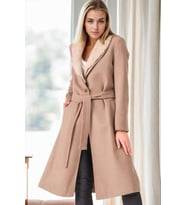 Z6671 DEWBERRY BAYAN PALTO-BEJ-1