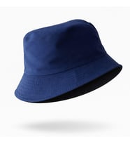 Perlotus Çift Taraflı Bucket Kova Balıkçı Şapka Unisex %100 Pamuklu Siyah İç Ast (Lacivert)