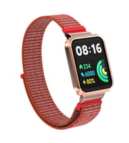 Microsonic Xiaomi Redmi Watch 2 Lite Hasırlı Kordon Woven Sport Loop Kırmızı