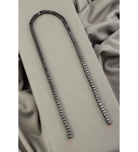 Hematit Doğal Taş Parlak Füme 4x4mm Dizi [AA]