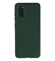 Galaxy S20 Kılıf Nano içi Kadife Silikon - Koyu Yeşil
